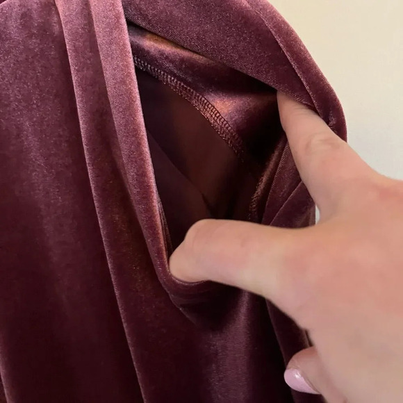 Loft Womens Maroon Velvet Ankle Pants Small High Rise Straight Pull On NWT - Picture 6 of 9